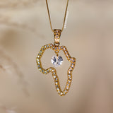 Africa Crystal Heart Necklace