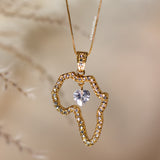 Africa Crystal Heart Necklace