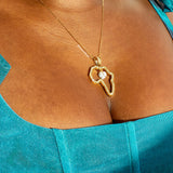 Africa Crystal Heart Necklace