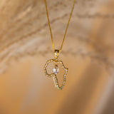 Africa Crystal Mini Heart Necklace