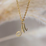 Calligraphy Initial Necklace