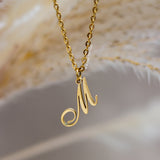 Calligraphy Initial Necklace