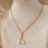 Cameroon Outline Necklace