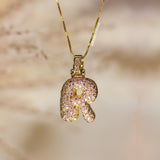 Avah Bubble Initial Necklace