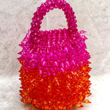 Grapefruit Punch Beaded Bag