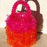 Grapefruit Punch Beaded Bag