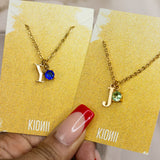 Initial and Birthstone Personalised Necklace