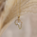 Africa Crystal Mini Heart Necklace
