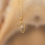 Africa Crystal Mini Heart Necklace