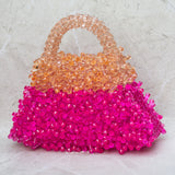Pink Cocktail Beaded Bag