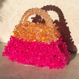 Pink Cocktail Beaded Bag