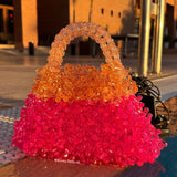 Pink Cocktail Beaded Bag