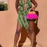 Pink Cocktail Beaded Bag