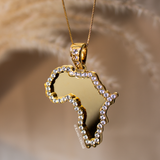 Shuri Africa Mirror Necklace (Gold)