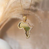Shuri Africa Mirror Necklace (Gold)