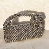 Solae Silver Beaded Bag