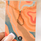 St Lucia Outline Necklace