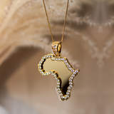 Shuri Africa Mirror Necklace (Gold)