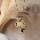 Shuri Africa Mirror Necklace (Gold)