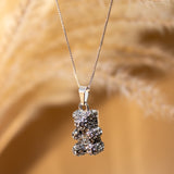 Crystal Teddy Necklace (Silver)