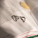 Africa Outline Silver Studs - KIONII