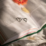 Africa Outline Silver Studs - KIONII