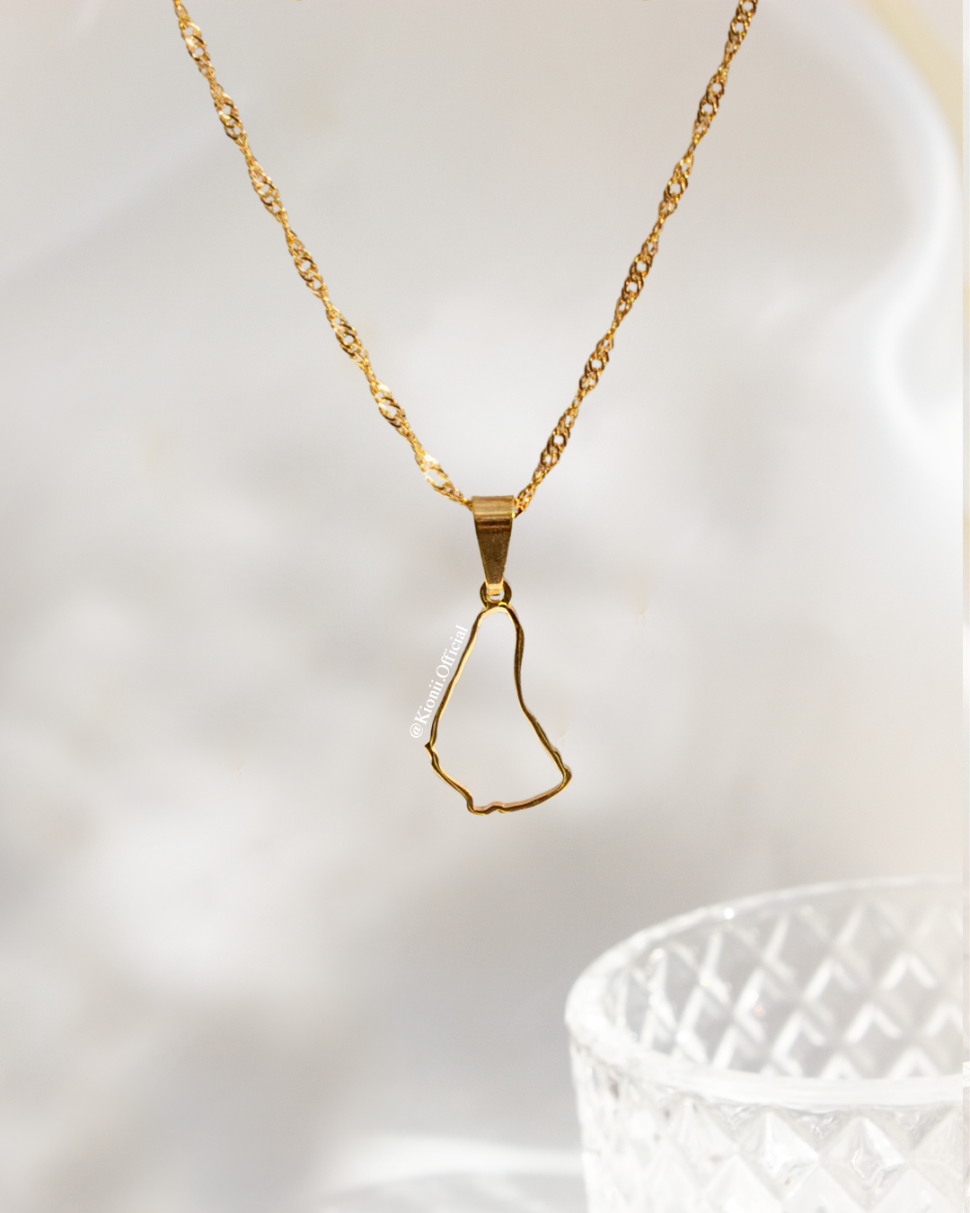 Barbados Outline Necklace - KIONII