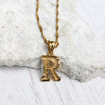 Initial Pendant Gold Plated Necklace - KIONII