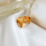 Initial Gold Chunky Ring - KIONII