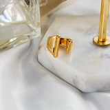 Initial Gold Chunky Ring - KIONII