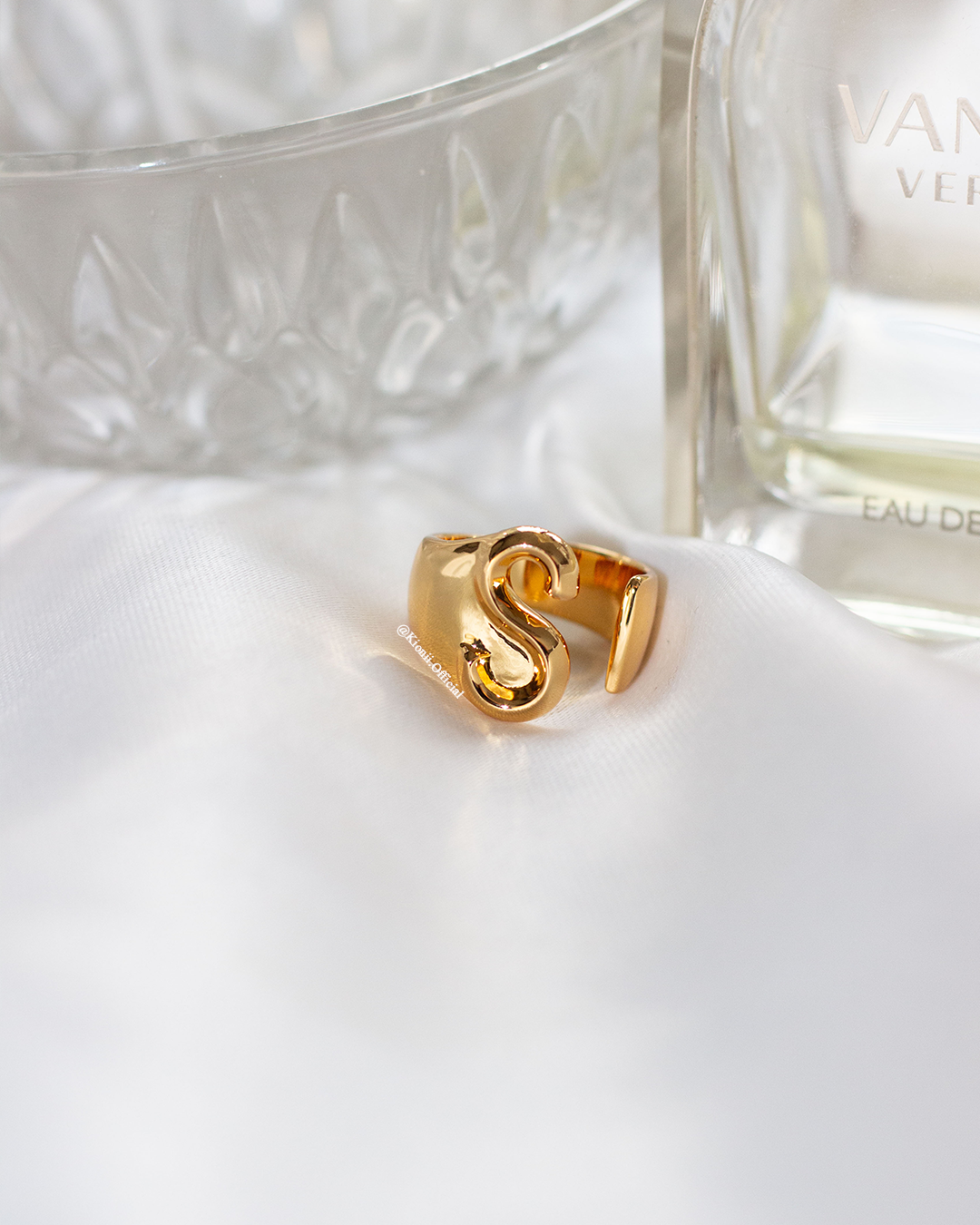 Initial Gold Chunky Ring - KIONII