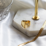 Initial Gold Chunky Ring - KIONII