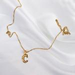 Initial Pendant Gold Plated Necklace - KIONII