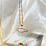 Jamaica Outline Necklace - KIONII