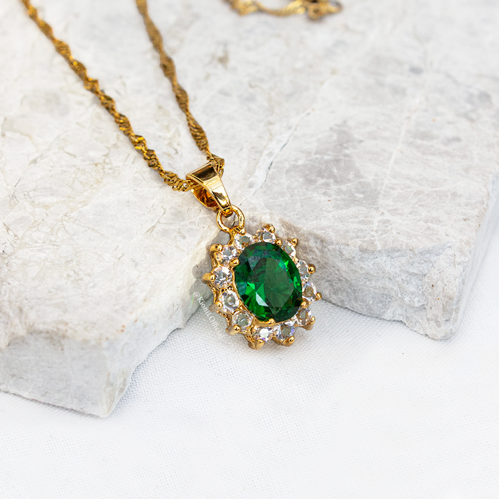 Lala Emerald Green Necklace - KIONII