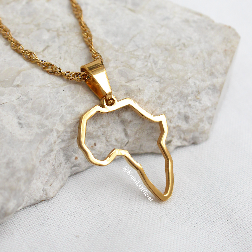 Africa Outline Mini Necklace - KIONII