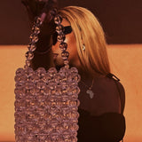 Coleen Clear Beaded Bag