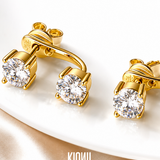 Double Stud Moissanite Earrings