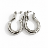 Sculpt Hoop Earrings (Gold)