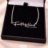 Faith Filled Signature Necklace - 18K Silver (Unisex)