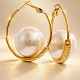 Pearl Hoop Earrings