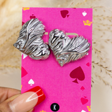 Adore Heart Studs (Silver)