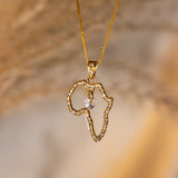 Africa Crystal Mini Heart Necklace