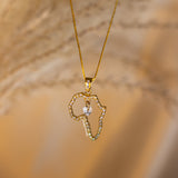 Africa Crystal Mini Heart Necklace (Kids)