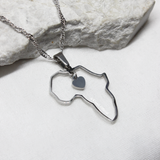 Africa Mini Heart Necklace (Silver)