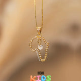 Africa Crystal Mini Heart Necklace (Kids)