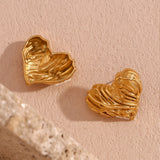 Adore Heart Studs (Gold)
