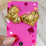 Adore Heart Studs (Gold)