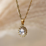 Diamond Crystal Birthstone Pendant