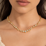 Asymmetrical Tennis Set (Necklace & Bracelet)